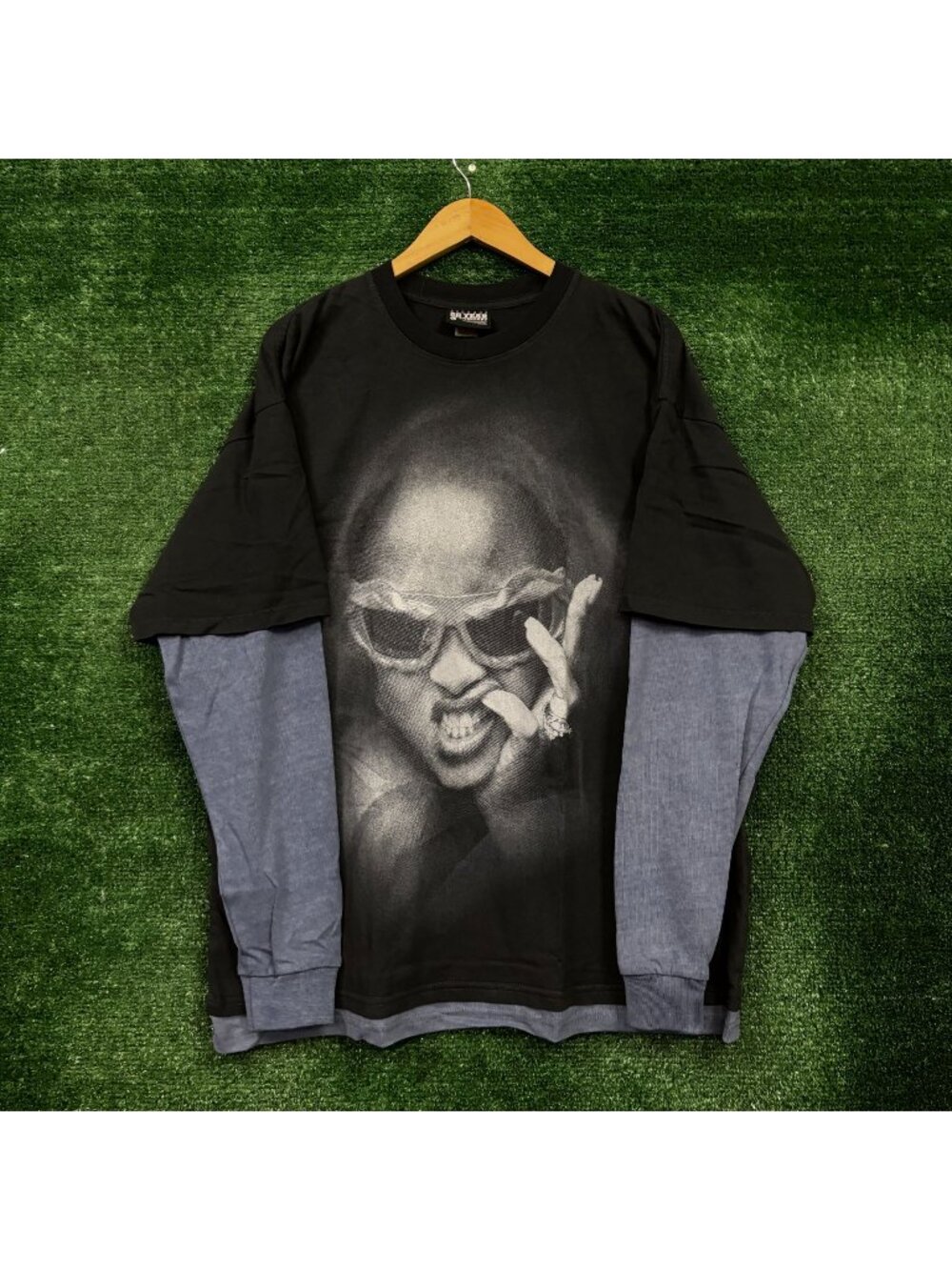Rihanna 2005 20th Anniversary R20 Layered Oversized LS Shirt Size Large